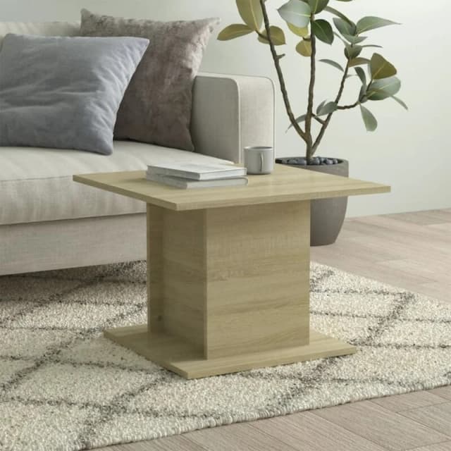 VIDAXL Coffee Table Sonoma Oak 55.5x55.5x40cm Engineered Wood vidaXL 8720286836415