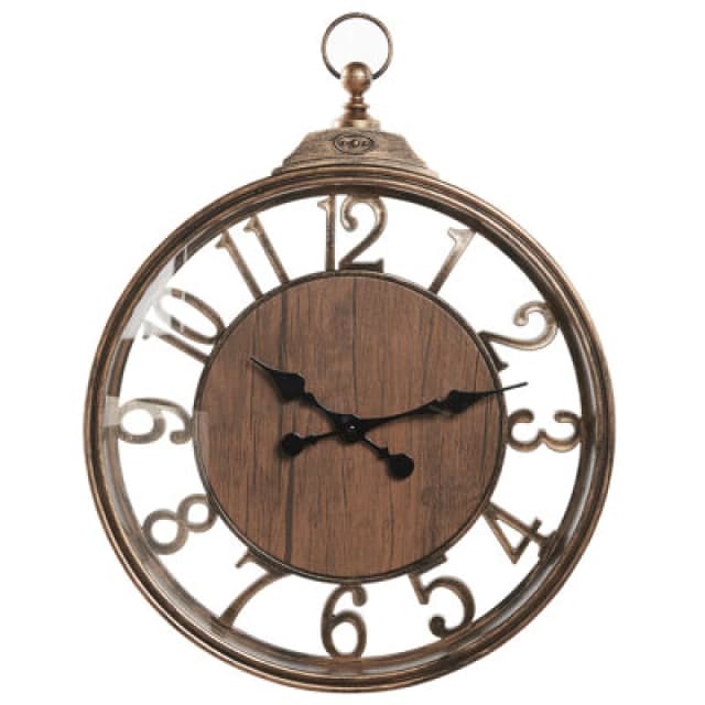 Beliani Retro Wall Clock Alcoba 40 Cm Brown