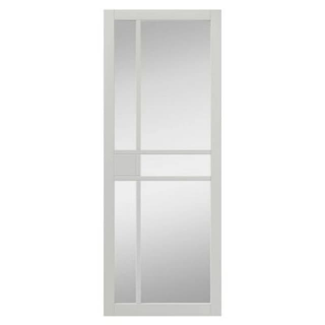 JB Kind Doors Urban Industrial City White Clear Glass Internal Door