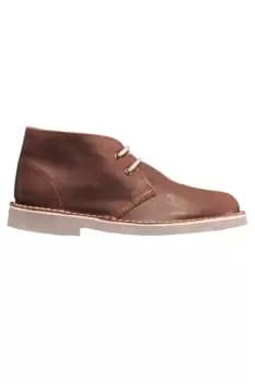 Unlined Distressed Leather Desert Boots