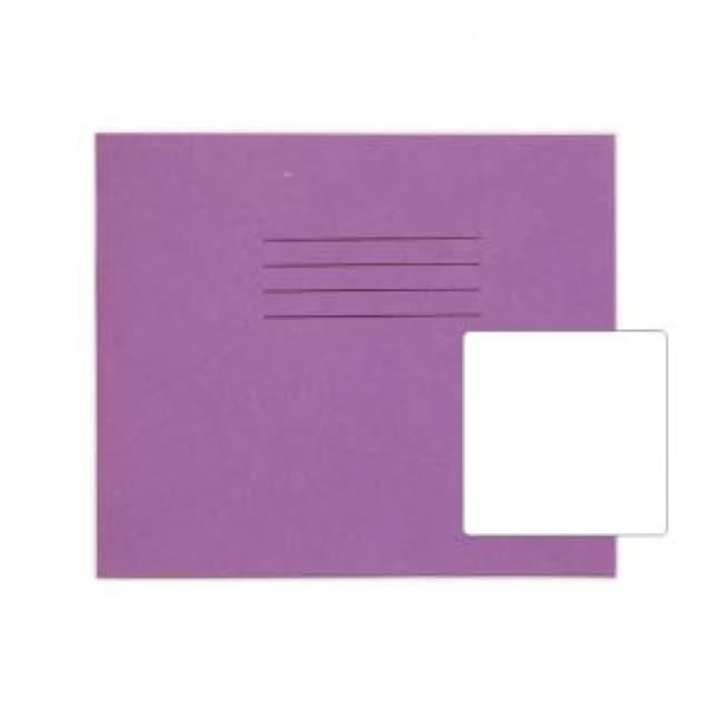 RHINO 138 x 165 Exercise Book 24 Pages 12 Leaf Purple Plain VTSRVEX0321300