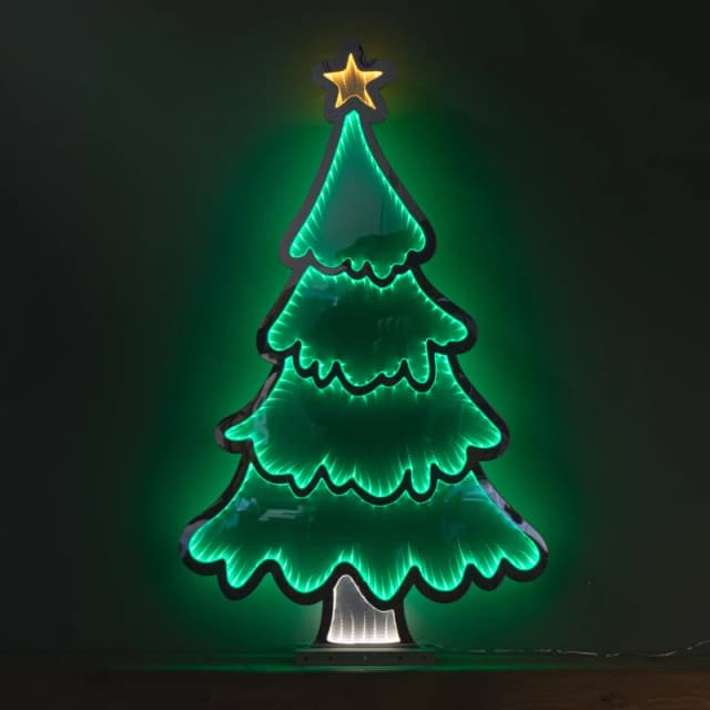 90cm Light up Standing Christmas Tree with Star Infinity Decoration with LEDs