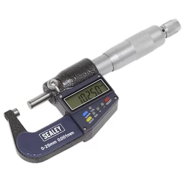 Genuine SEALEY AK9635D Digital External Micrometer 0-25mm(0-1)