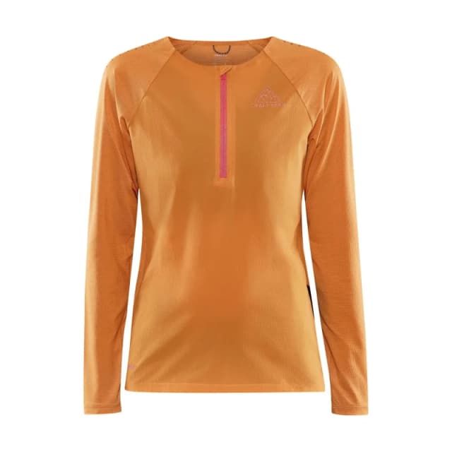 Womens Long Sleeve Jersey Craft Pro Wind Orange Female S
