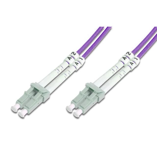 FDL 0.5M OM4 50/125 LC-LC DLX 2.8mm FIBRE OPTIC CABLE - PURPLE