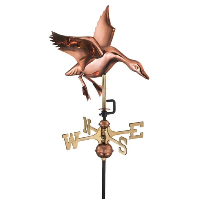 Good Directions Cottage Landing Duck Weathervane - Quality Wind Vane H63xW30xL40cm in Copper Copper Unisex