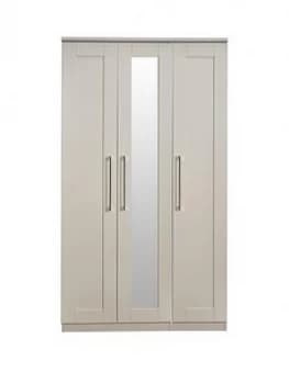 Swift Larson Part Assembled 3 Door Mirrored Wardrobe