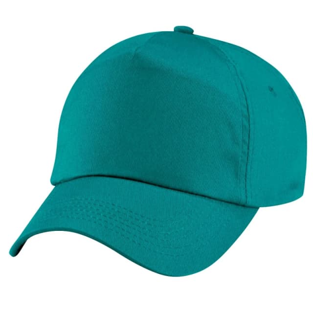 Beechfield Plain Original 5 Panel Baseball Cap in Emerald Emerald Unisex One Size