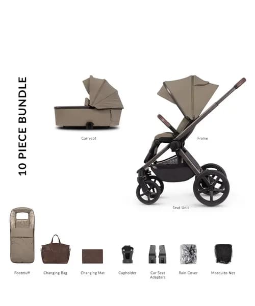 Venicci Tinum Upline SE 2 In 1 Pram Pushchair - Powder