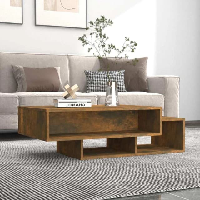 VIDAXL Coffee Table Smoked Oak 105x55x32cm Engineered Wood Vidaxl 8720286956588