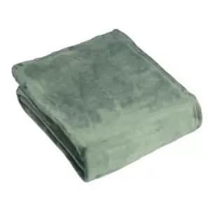 Furn. Harlow Throw Fleece Polyester Eucalyptus