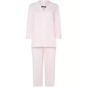 Lauren by Ralph Lauren Essentials Heritage cropped PJ set - Pink