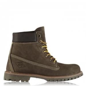 Lee Cooper Cooper 6" Junior Boys Rugged Boots - DK Brown
