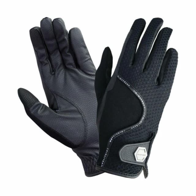 Coldstream Mens Swinton Combi Mesh Riding Gloves in Black Size: XS Black Male XS