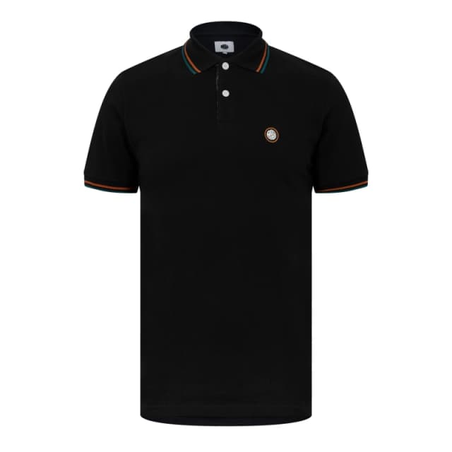 Pretty Green Mens PG Wonderwall Short-Sleeve Polo Shirt Black male Small
