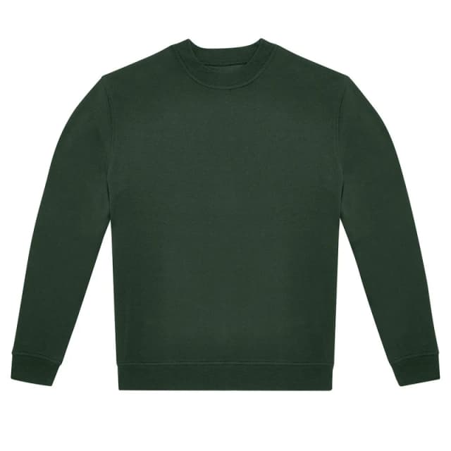 B&C Mens ID.222 Crew Neck Sweatshirt in Green Size: XS Green Male XS