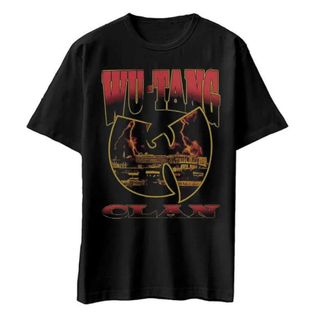 Wu-Tang Clan Mens Infill Cotton T-Shirt in Black Size: Small Black Male S