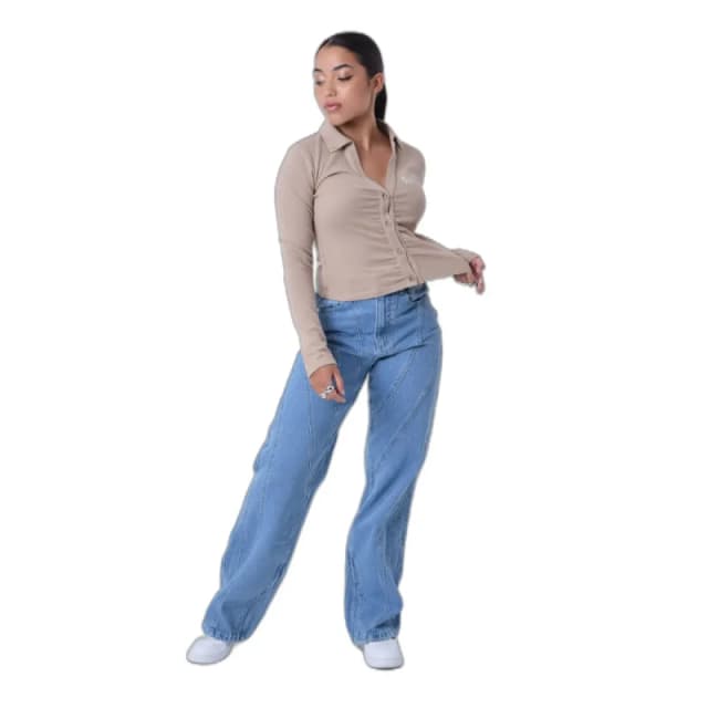 Project X Paris Womens Polo shirt-neck shirt Project X Paris Beige Female XS