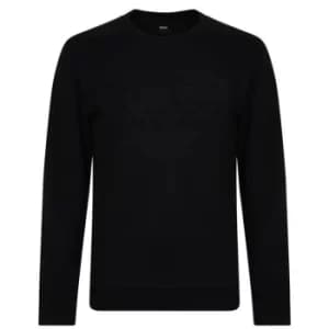 Hugo Boss Hertitage Logo Crew Neck Sweatshirt Black Size L Men