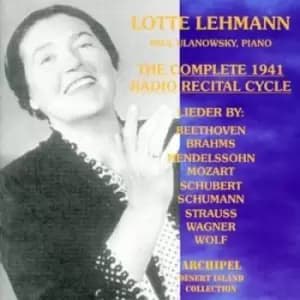 Lotte Lehmann - The Complete 1941 Radio Recital CD Album - Used