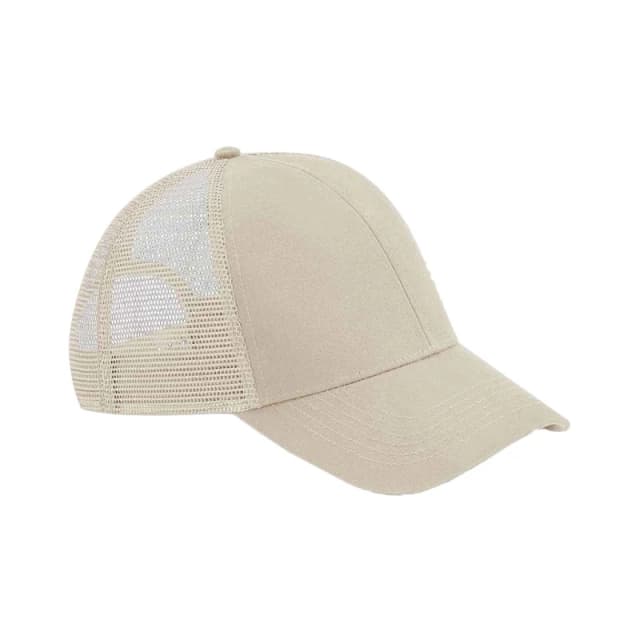 Beechfield Beechfield Men 6 Panel Trucker Cap in Light Sand Light Sand One Size Male 5059958501270