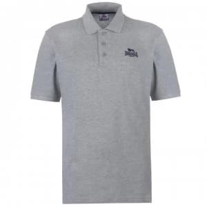Lonsdale Plain Polo Mens - Grey Marl