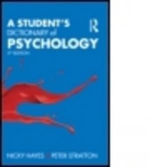 A Students Dictionary of Psychology by Nicky Hayes Paperback
