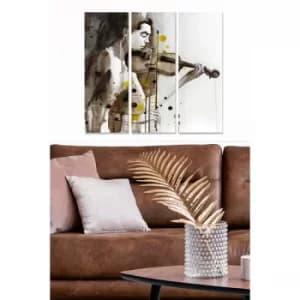 MDF110321669 Multicolor Decorative MDF Painting (3 Pieces)