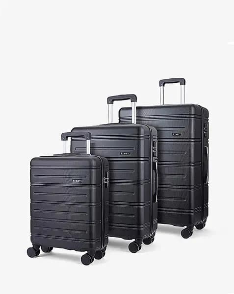 Rock Luggage Lisbon VLJZH Black Suitcase 3Pcs Set