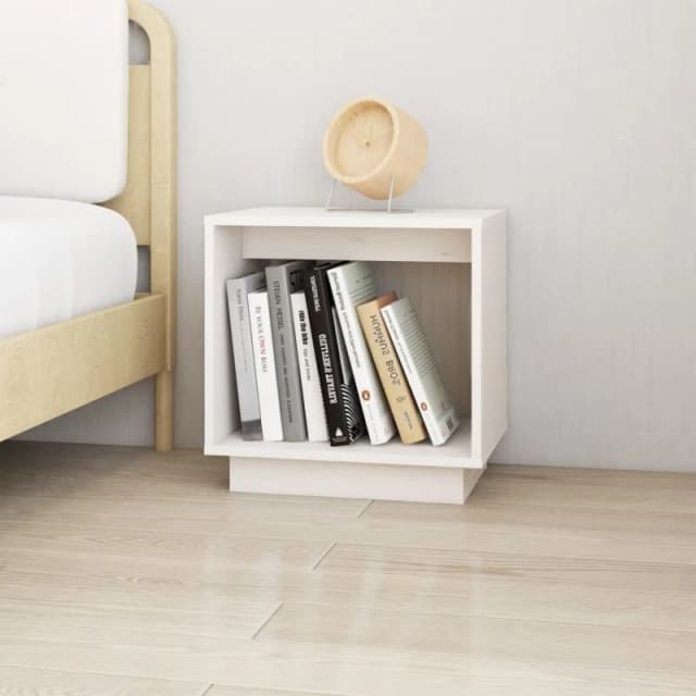 VIDAXL Bedside Cabinet White 40x30x40cm Solid Wood Pine Vidaxl 8720286841631
