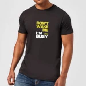 Plain Lazy Don't Wake Me Mens T-Shirt - Black