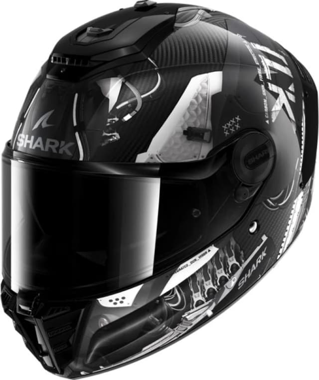 Shark Spartan RS Xbot Carbon Helmet, black-silver, Size XL for Men