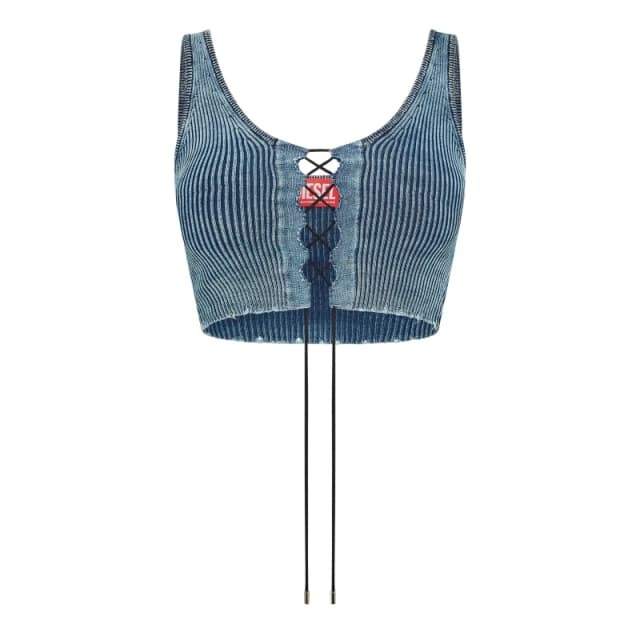 Diesel Womens Adone Maglia Knitted Top Blue female 6