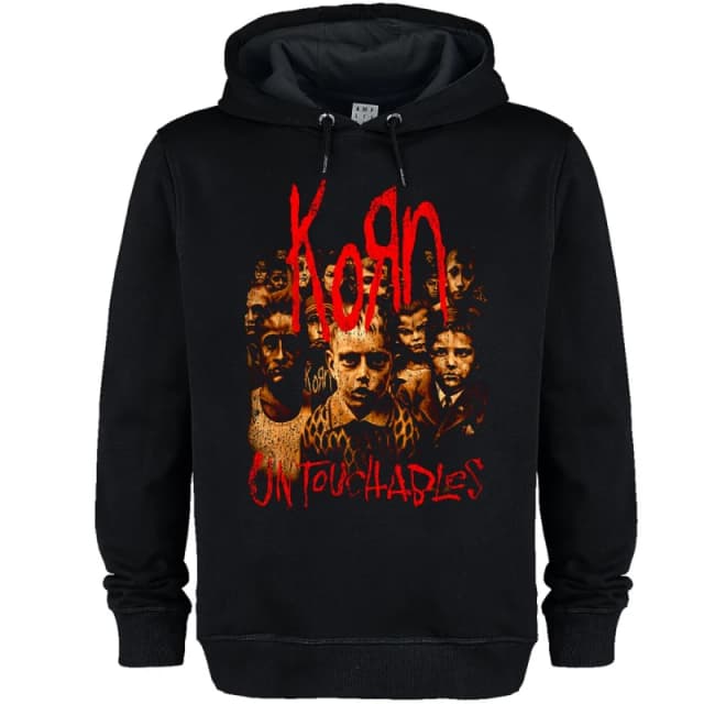Amplified Amplified Men Untouchables Korn Hoodie in Black Size: X-Small Black XS Male 5063574715607