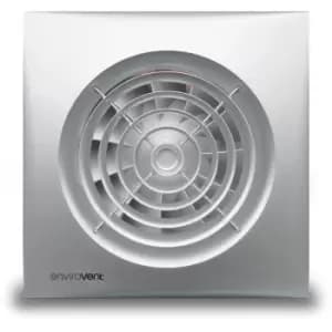 Envirovent Silent 100mm with Adjustable Timer in Silver