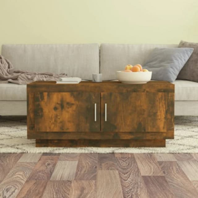 Vidaxl Coffee Table Smoked Oak 102X50X45cm Engineered Wood, Brown 817231