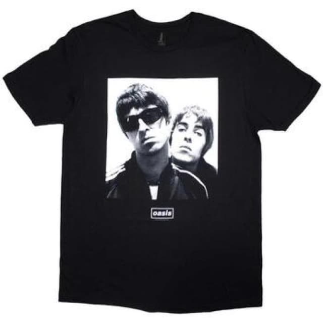 Oasis Oasis Men Noel & Liam Photograph Square T-Shirt in Black Size: Small Black S Male 5063574421577