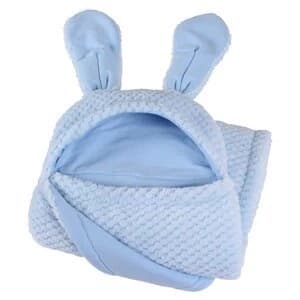 Clair de Lune Honeycomb Hooded Blanket - Blue