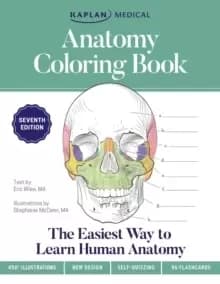 Anatomy Coloring Book with 450+ Realistic Medical Illustrations with Quizzes for Each + 96 Perforated Flashcards of Muscle Origin, Insertion, Action,