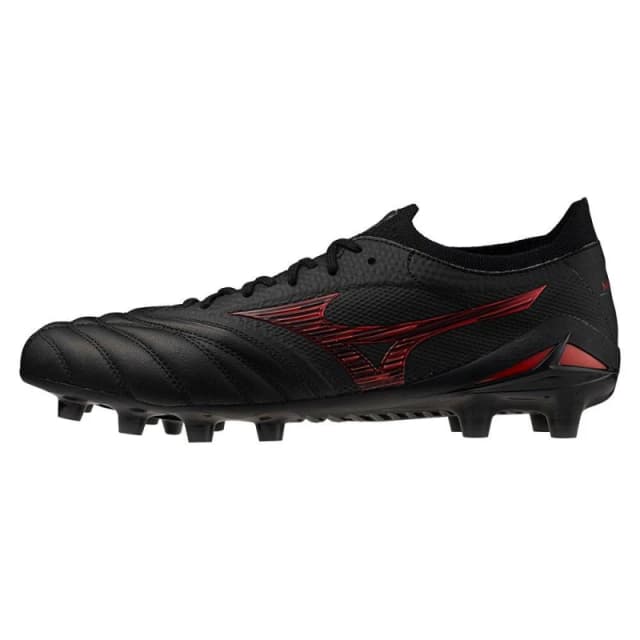 Mizuno Morelia Neo IV Beta Adults Firm Ground Rugby Boots Black/Red/Black male 9 (43)