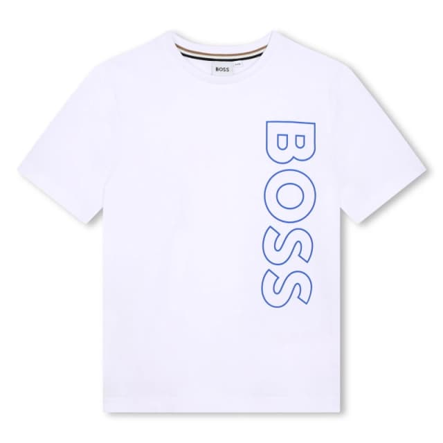 Boss Side Logo Tee Juniors - White White 13 - 14 Years