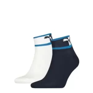 Puma 2 Pack Sneaker Socks Mens - Blue