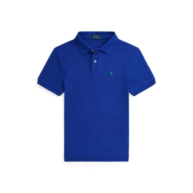 Polo Ralph Lauren Boys Short Sleeve Slim Polo Shirt - Blue, Size 7 Years=S Blue W2R4I Unisex 7 YEARS=S
