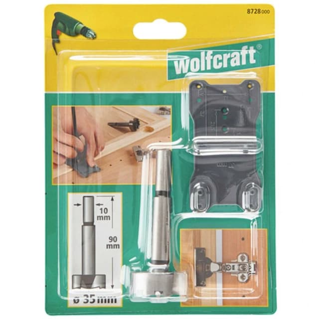 Wolfcraft Forstner Drill Bit Set for Marking & Drilling Hinge Holes, 2 Pcs - Wolfcraft 8,72800040068859E+019