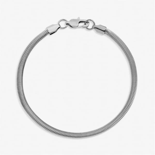 Inicio Mens Waterproof Snake Chain Bracelet - Gift Pouch Silver male One Size