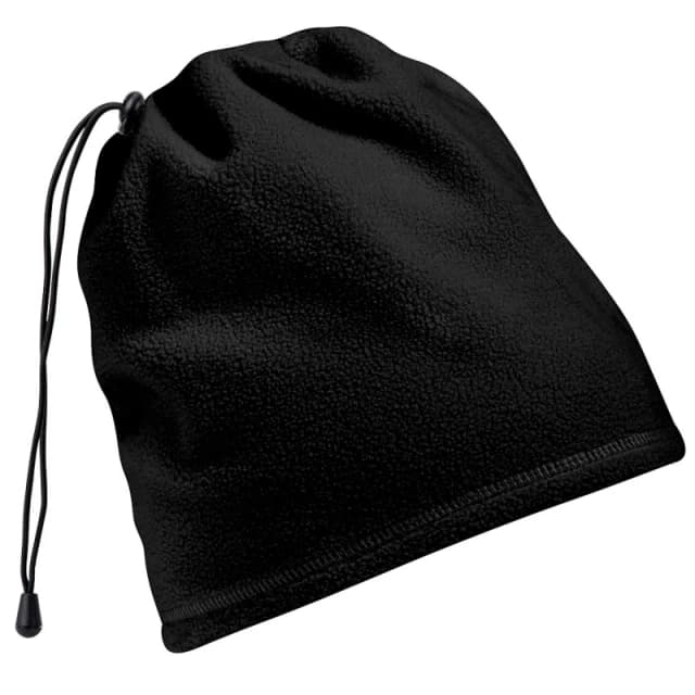 Beechfield Mens Suprafleece Anti-Pilling 2in1 Winter Hat & Neck Warmer Snood in Black Male One Size