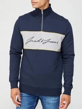 Jack & Jones Jack & Jones Colour Block Half Zip Sweat