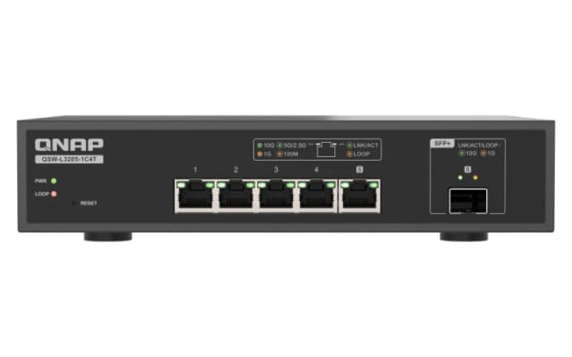 QNAP QSW-L3205-1C4T 4 Managed 10G Ethernet (100/1000/10000) Desktop Bl
