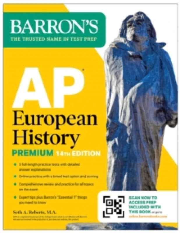 AP European History Premium, Fourteenth Edition: Prep Book with 5 Practice Tests + Comprehensive Review + Online Practice (2026) Paperback / softback