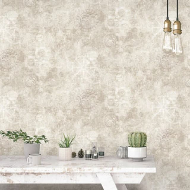 Galerie Nostalgie Beige Gears Smooth Wallpaper